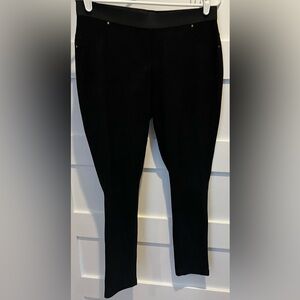 Calvin Klein faux suede stretchy pants black